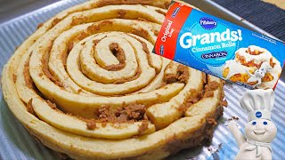 How to Make Giant Cinnamon Roll with Pillsbury Grands Cinnamon Rolls [upl. by Elfrieda]