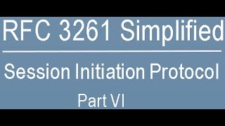 RFC 3261 Simplified Session Initiation Protocol PartSix [upl. by Eidnas]