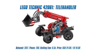 LEGO Technic 42061 Telehandler Unboxing Speed Build amp Review 4K [upl. by Etnoled8]