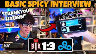 WTF C9 31 BTK C9 BASIC SPICY INTERVIEW AFTER DEFEATING BTK AT NACT FALL REGULAR SEASON [upl. by Valentine]