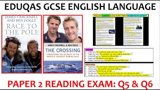 EDUQAS QUESTIONS 5 amp 6 PAPER 2 READING  GCSE English Language [upl. by Dobb]