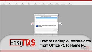 How to Backup amp Restore data from Office PC to Home PC  Sensys EasyTDS  TDS  Software Tutorial [upl. by Aniaz827]