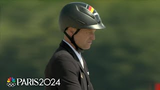 Germanys Michael Jung sets record with eventing gold medal  Paris Olympics  NBC Sports [upl. by Esiled628]