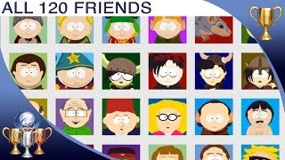 South Park The Stick of Truth  ALL Friends 120 Collectibles Locations  Every Friend [upl. by Nywde199]