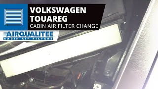 Volkswagen Touareg Cabin Air Filter Replacement  2011 2012  AQ1213C [upl. by Nodnarb]