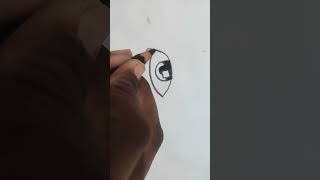 Drawing of eye with charcoal pencil shorts [upl. by Adgam]