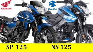 Bajaj Pulsar NS 125 vs Honda SP 125  Compare Honda SP 125 And Bajaj Pulsar NS125  2024 [upl. by Fitz]