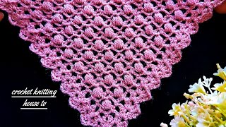 parfait❗️mes amis vous devez essayer ce joli châle au crochet facile pour débutantschâle facile [upl. by Kirenoj]