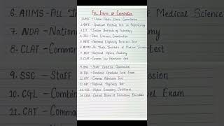 full form in examination explorepage youtubeexplore education studyhard gk viralshorts [upl. by Frodin804]