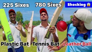 Plastic Bat And Tennis Bat Vs Leather Ball 🔥 150m Six 😱 Cricket With Vishal Challenge [upl. by Notnirt]