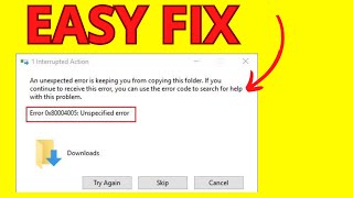 How To Fix Error 0x80004005 [upl. by Teirrah]