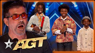 Sibling Band Receive a STANDING OVATION on Americas Got Talent [upl. by Nosnehpets]