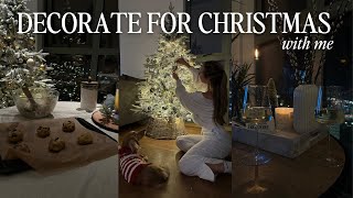 DECORATE FOR CHRISTMAS WITH ME 🎄  shopping for decor bake with me amp self care day aesthetic ✨ [upl. by Aunson]