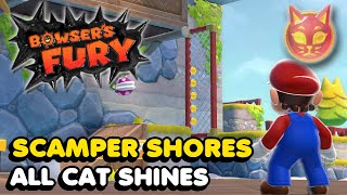 Bowsers Fury  Trickity Tower  All Cat Shine Locations Walkthrough [upl. by Nnayelsel]