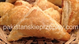 Warzywne pierożki z ciasta francuskiego  Baked veggie samosas puff pastry [upl. by Alyar]