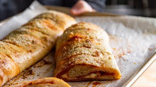 Classic Pepperoni Stromboli with Marinara Dipping Sauce [upl. by Raleigh]