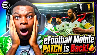 THE eFOOTBALL PES MOBILE PATCH IS FINALLY BACK 🔥 [upl. by Ylremik]