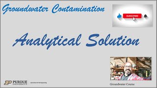 Advection Dispersion Analytical Solutions [upl. by Eolc]