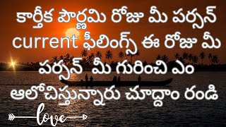 💯😍కార్తీక పౌర్ణమి రోజు మీ పర్సన్ current ఫీలింగ్స్ ఈ రోజు మీ గురించి ఎం ఆలోచిస్తున్నారు చూద్దాం రండి [upl. by Culosio]