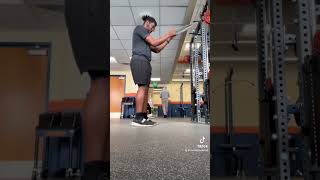 Tricep press down bands workout Oct 19 [upl. by Eirene]