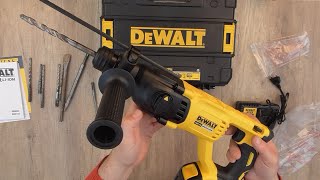 Unboxing and installing drill bits on DeWalt DCH133M1 Cordless SDS  Hammer Drill  Bob The Tool Man [upl. by Mikiso]