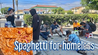 Cooking Huge Spaghetti For The Homeless [upl. by Ocsinarf117]