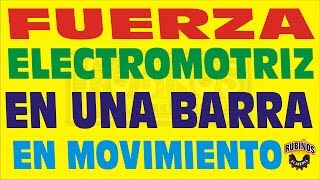 FUERZA ELECTROMOTRIZ INDUCIDA PARA UN CONDUCTOR BARRA EN MOVIMIENTO ELECTROMAGNETISMO EJERCICIO [upl. by Eeliak]