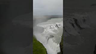 Gullfoss Iceland 🇮🇸 shorts gullfoss iceland visiticeland drone waterfall dronevideo dji [upl. by Behrens]