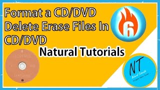 Format a CD DVD Erase Delete All Files In CD DVD Natural Tutorials Telugu [upl. by Ttenyl]