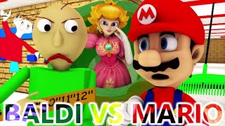 BALDI VS MARIO IN MINECRAFT  HORROR GAME MINECRAFT ANIMATION [upl. by Nodnrb496]