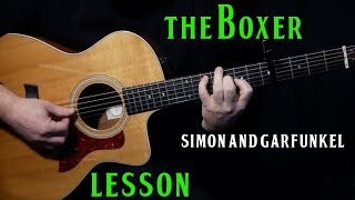 how to play quotThe Boxerquot on acoustic guitar by Simon and Garfunkel  guitar lesson tutorial [upl. by Nihcas]