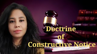 Doctrine of Constructive Notice  Corporate law  Reema Baruah MCom LLB [upl. by Eolc]