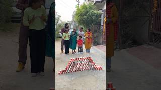 Glass Tower Challenge me Dadi fail ho Gayi 😄🤪 shorts funny comedy familychallenge funnyshorts [upl. by Kalman358]