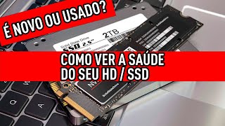 HACK Crystal Disk Info  VERIFIQUE o seu HD e SSD monitore a saúde e descubra se é NOVO ou USADO [upl. by Thesda]