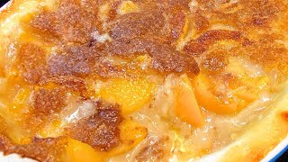 PEACH COBBLER with CANNED PEACHES  Simple Peach Cobbler Recipe [upl. by Bick]