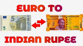 Euro To Indian Rupee Exchange Rate Today  EUR To INR  Euro To Rupees [upl. by Chee801]