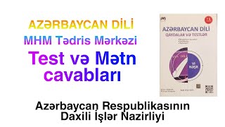 AZƏRBAYCAN DİLİ MHM TEST VƏ MƏTN CAVABLARI  AZE DİN [upl. by Eiderf559]