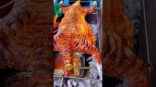 Fresh crispy roasted whole lamb golden in color and oozing with oildelicious shorts [upl. by Esened]