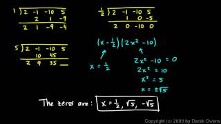 Algebra 2 607g  Rational Zeros Theorem Part 7 [upl. by Daniala]