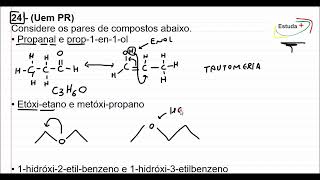 ISOMERIA DE FUNÇÃO COMPENSAÇÃO POSIÇÃO TAUTOMERIA E CADEIA [upl. by Jacinta]