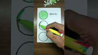 Green colour circle 🟢 drawing shorts drawing art painting creative easy [upl. by Arrim104]