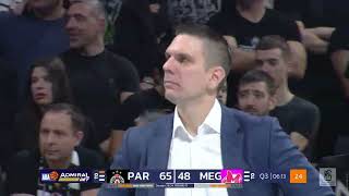 AdmiralBet ABA League 202324 highlights Round 17 Partizan Mozzart Bet – Mega MIS 2212024 [upl. by Blus127]