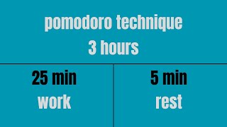 Pomodoro Technique 3 hours 255 no music [upl. by Ahseram]