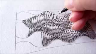 How to draw tanglepattern Wadical [upl. by Akimad]