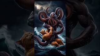 Dad Cat saved his son from Octopus 🙀 cat catsoftiktok shortsfeed trendingshorts viralshorts [upl. by Ninnetta]