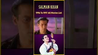 Salman Khan Movies List 1996 To 1997 All Movies List Verdict Box Office Collection Earning [upl. by Lladnek]