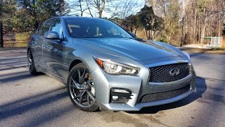 Q50 37 AEM cold air intake induction sound [upl. by Esimorp545]