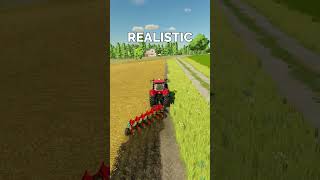 Plowing Realistic vs Unrealistic farmingsimulator22 fs22 [upl. by Esdras]