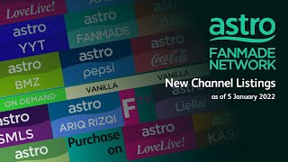 Channel Listings as of 5 January 2022 Astro Fanmade Network [upl. by Greeson325]