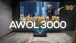 AWOL Vision 3000 Pro Review the best shortthrow laser projector [upl. by Enyahs633]